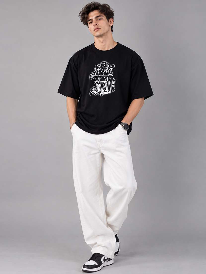 Men Printed Short Sleeves Oversized T-shirt - 22721943 -  Standard Image - 5