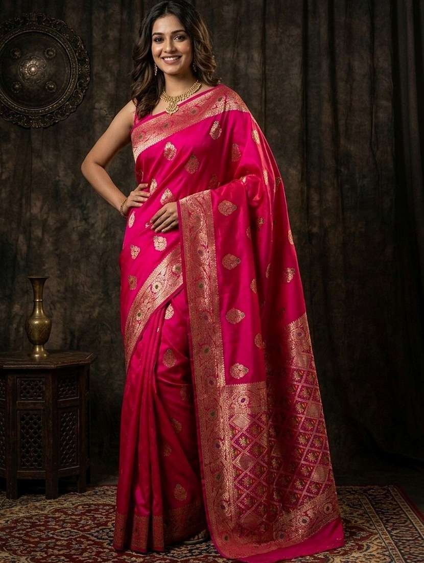 women self design bordered saree with blouse