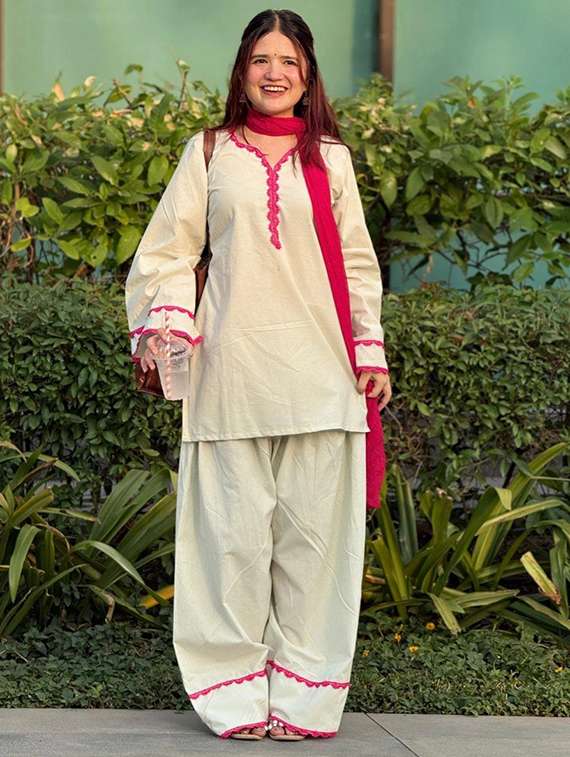 women solid long sleeves kurta farshi salwar set with dupatta