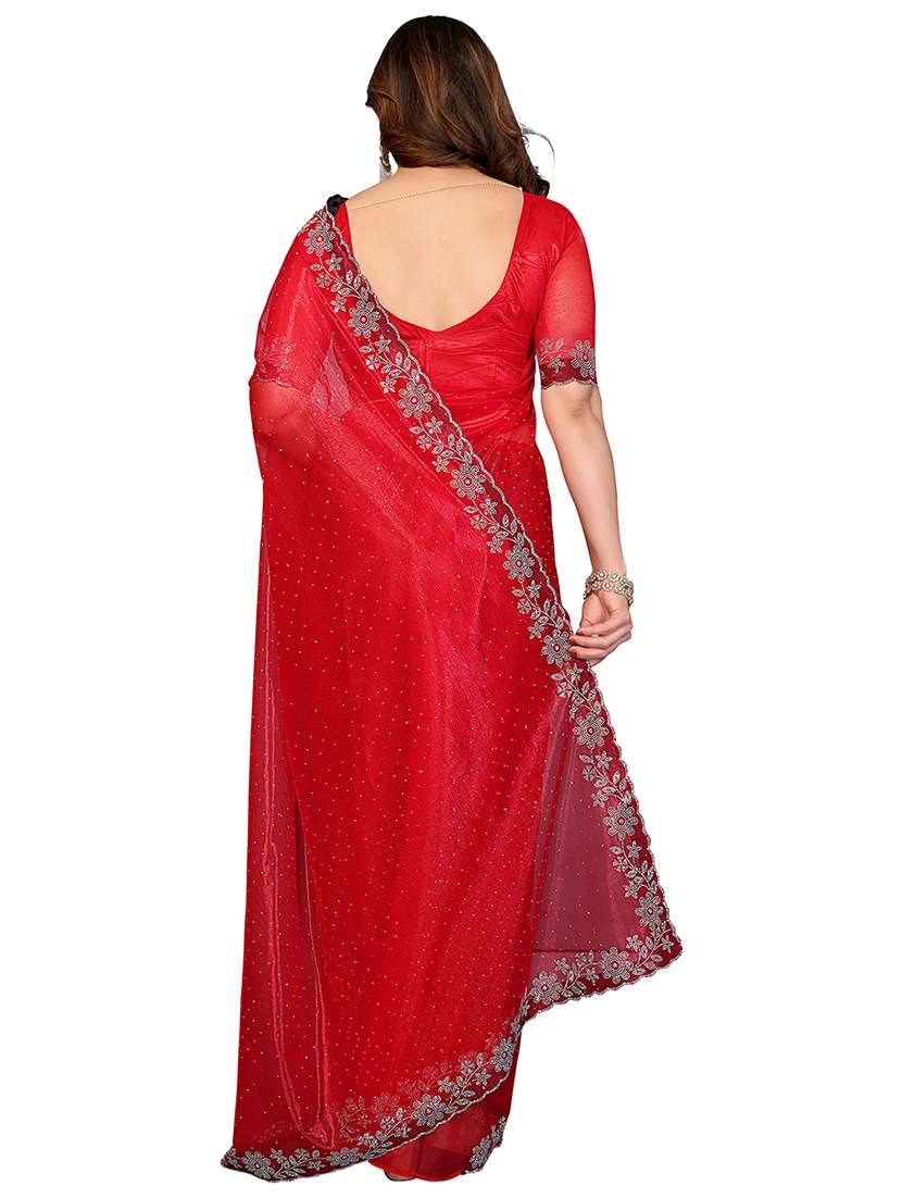 Women Pack Of 2 Self Design Combo Saree With Blouse - 22722720 -  Standard Image - 3