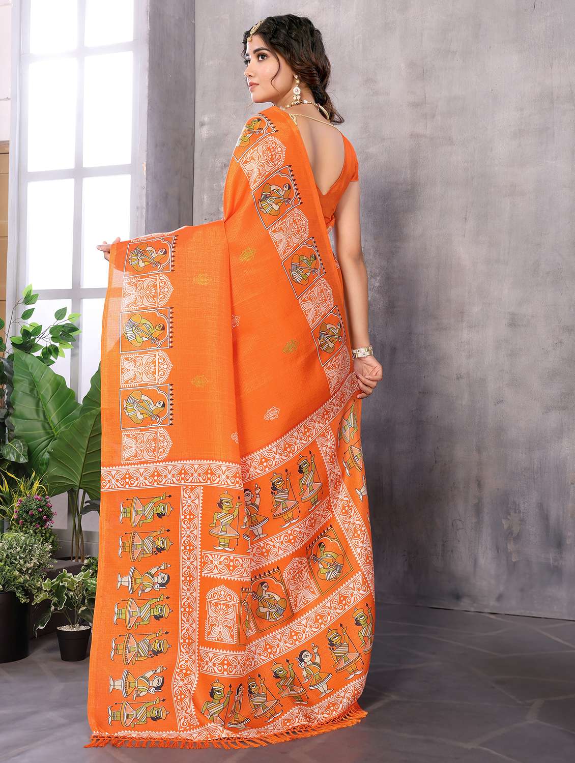 Women Printed Casual Wear Saree With Blouse - 22722994 -  Standard Image - 3