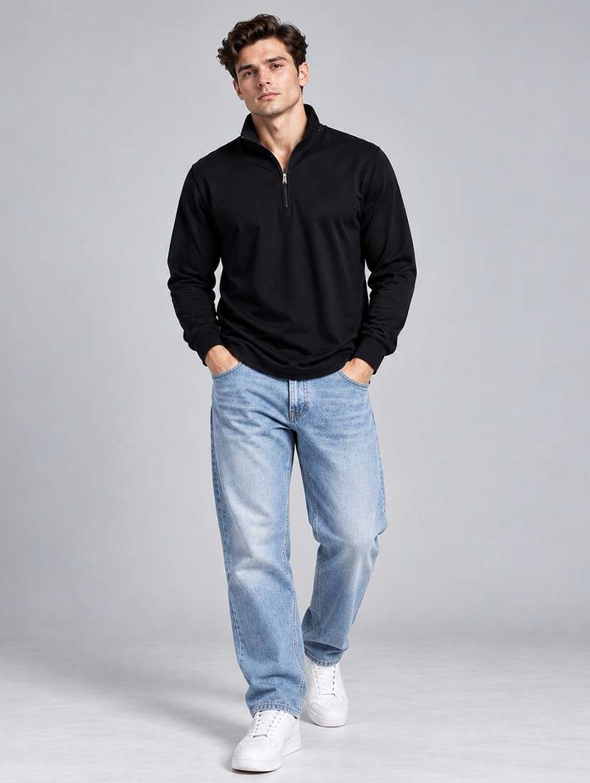 Men Solid Long Sleeves Polo T-shirt - 22723159 -  Standard Image - 5