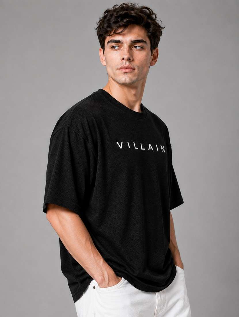 Men Typographic Short Sleeves Oversized T-shirt - 22723320 -  Standard Image - 3
