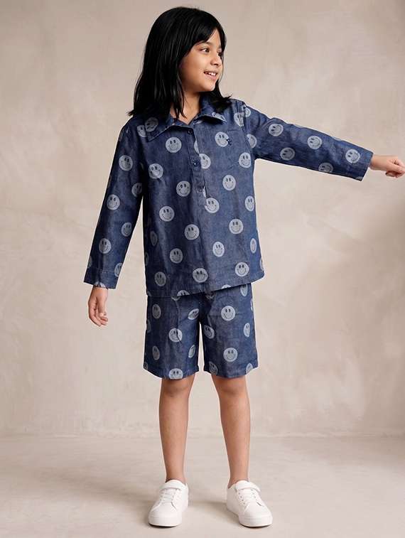 Boys Printed Long Sleeves Shirt And Shorts Set - 22723377 -  Standard Image - 3