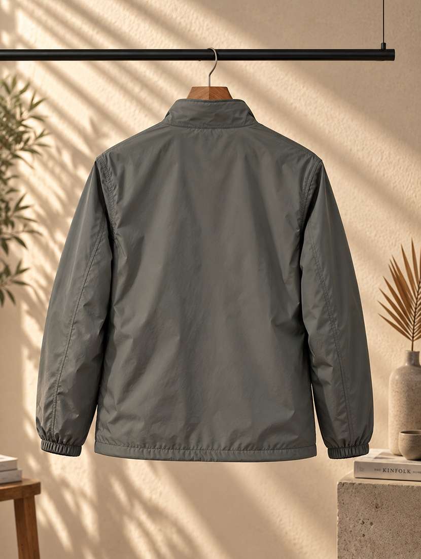 Men Solid Long Sleeves Bomber Jacket - 22723415 -  Standard Image - 3