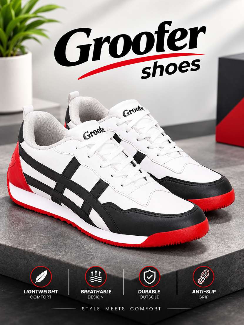 men colourblocked lace up sneaker
