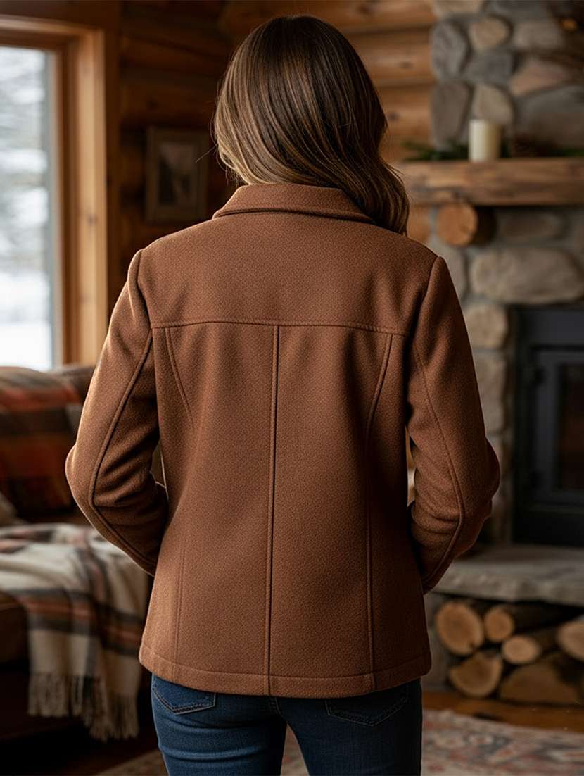 Women Solid Long Sleeves Regular Jacket - 22724003 -  Standard Image - 3