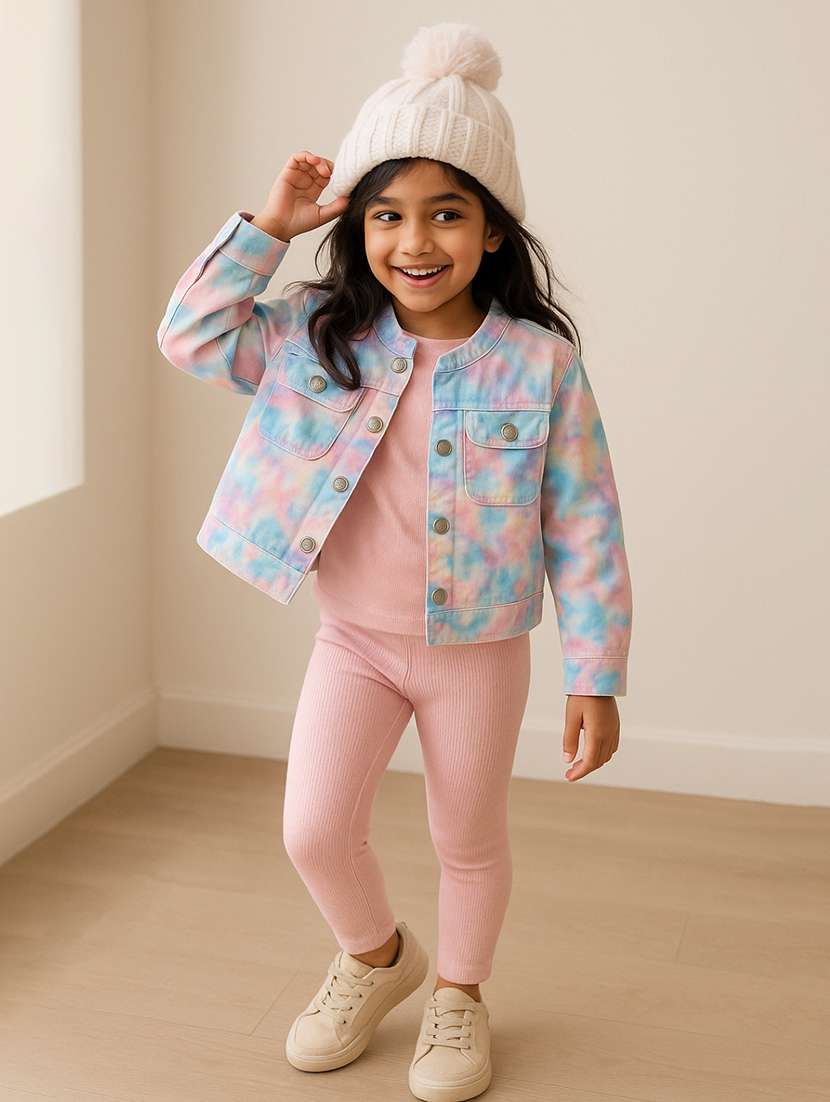 girls solid long sleeves regular jacket