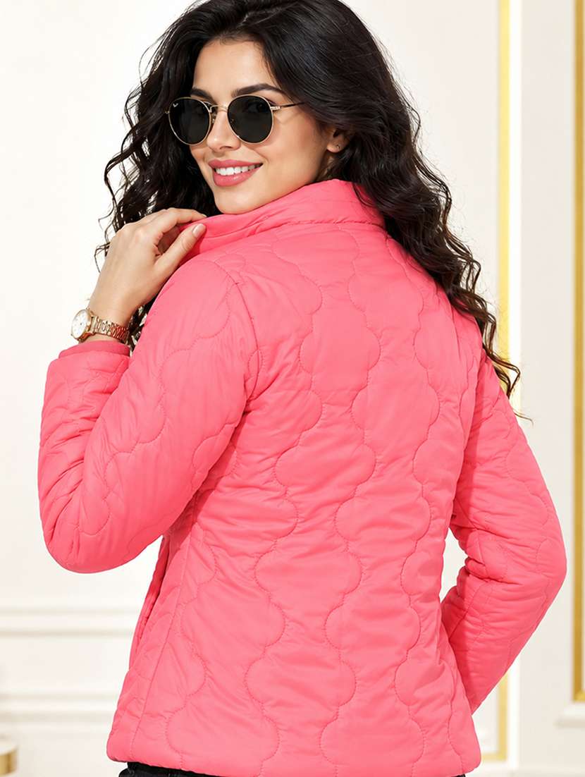 Women Solid Long Sleeves Hooded Puffer Jacket - 22725789 -  Standard Image - 3