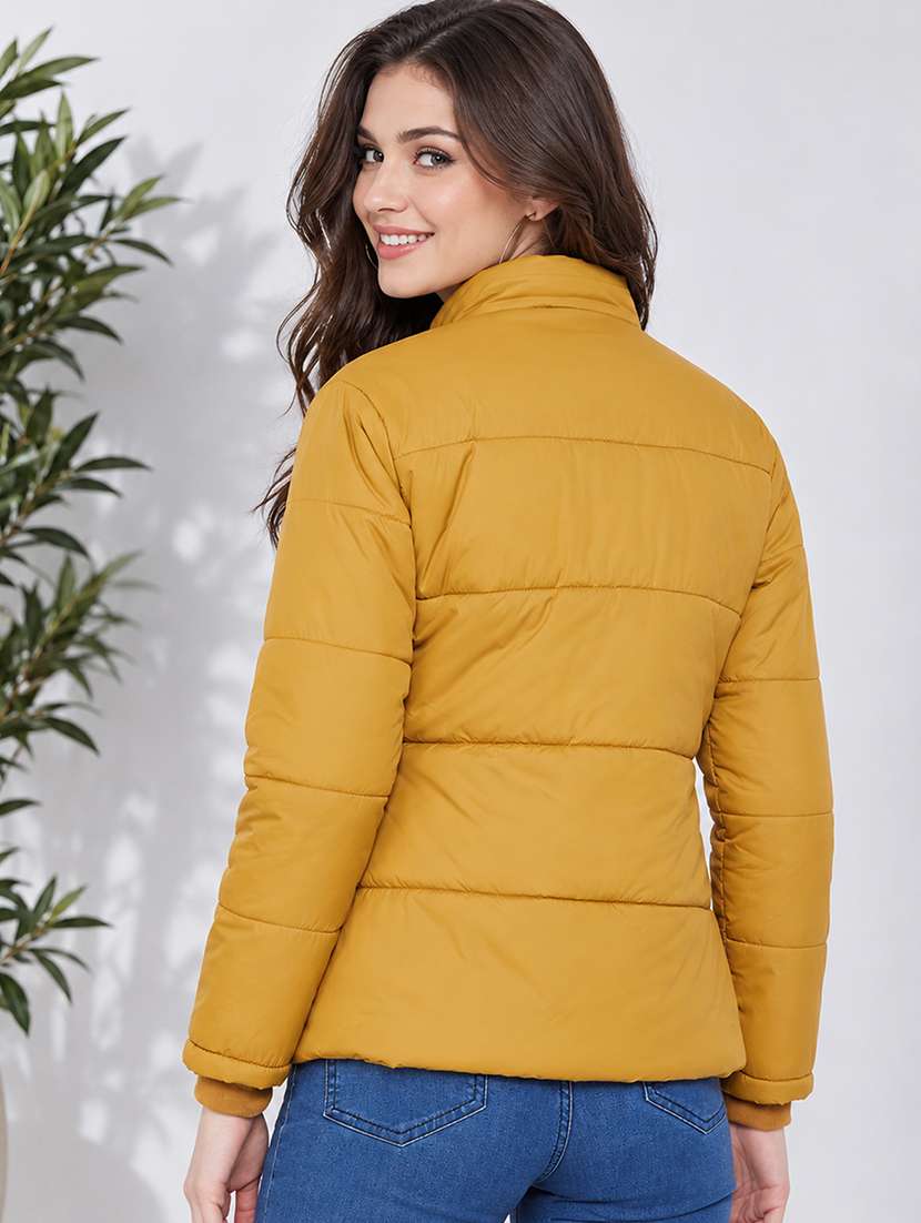 Women Solid Long Sleeves Hooded Puffer Jacket - 22725802 -  Standard Image - 3