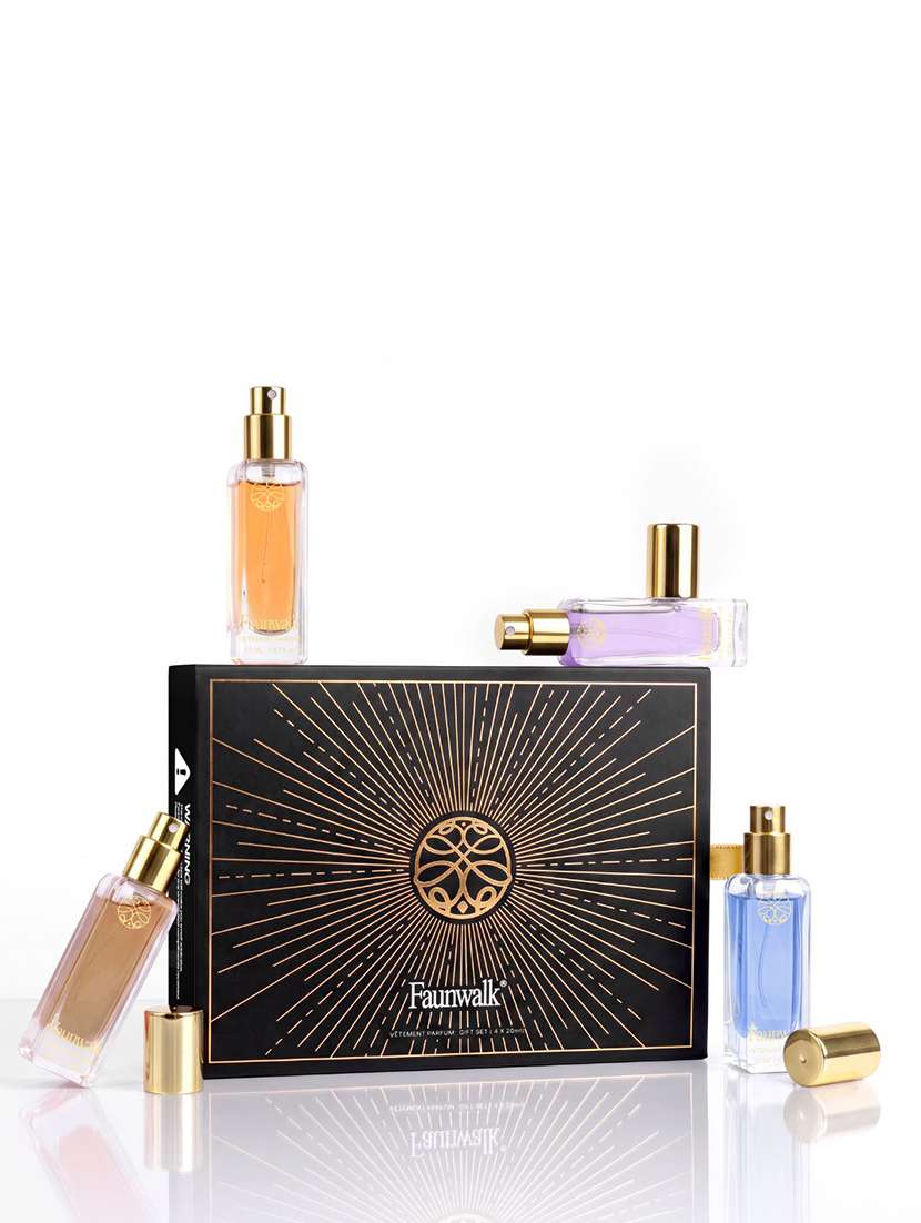faunwalk perfume travel gift set for him 4x20 ml with long lasting fragrance