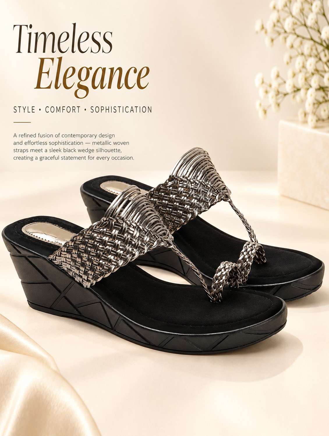 women textured one toe wedges