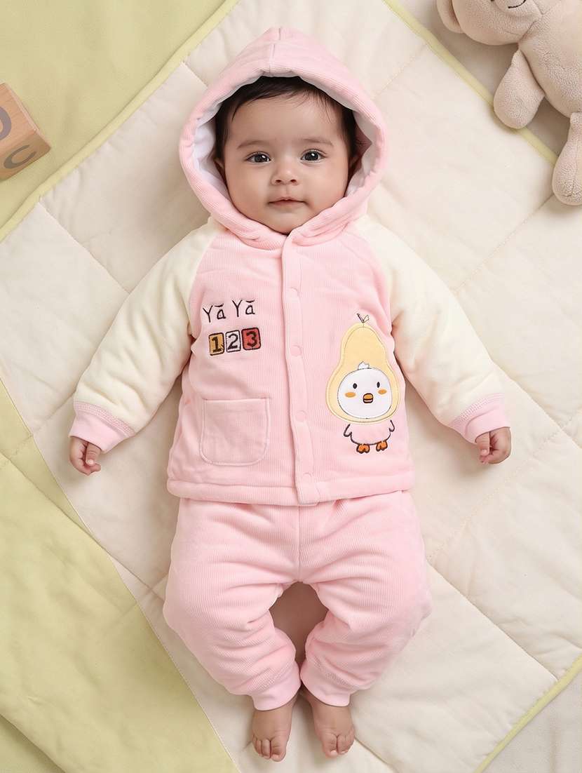 kids colourblocked long sleeves full length set