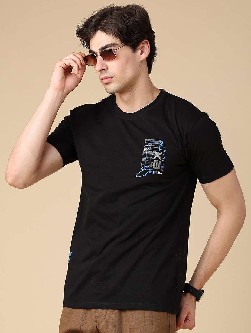men printed short sleeve slim fit t-shirt