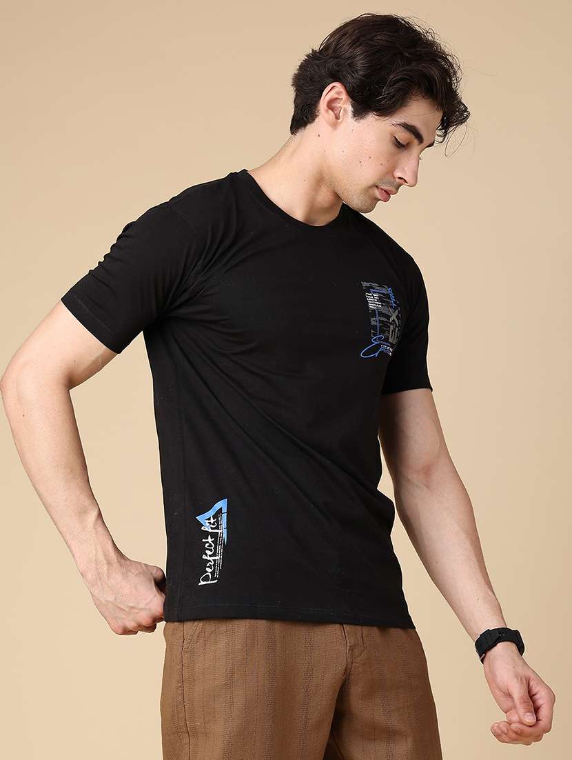 Men Printed Short Sleeve Slim Fit T-shirt - 22727202 -  Standard Image - 3