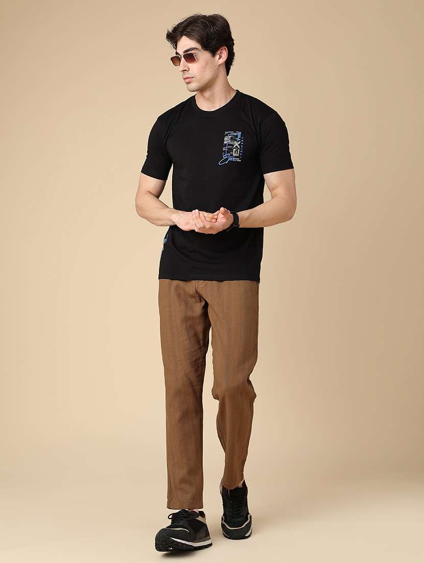 Men Printed Short Sleeve Slim Fit T-shirt - 22727202 -  Standard Image - 5