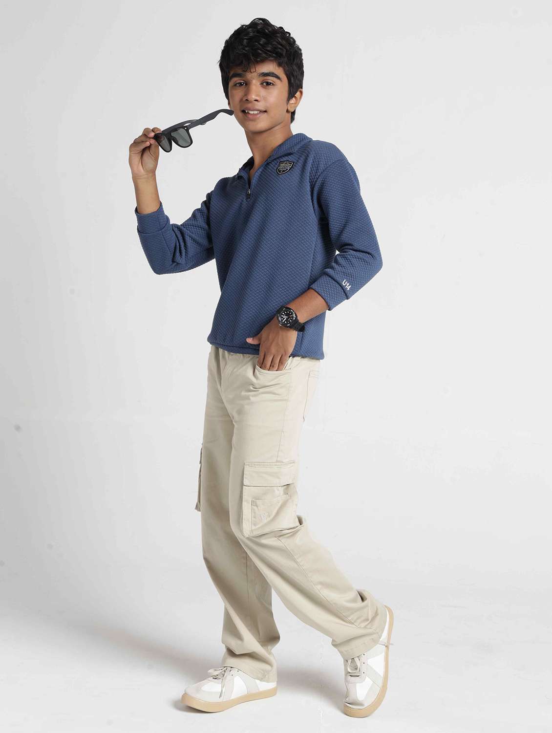 Boys Self Design Long Sleeves Polo T-shirt - 22727225 -  Standard Image - 5