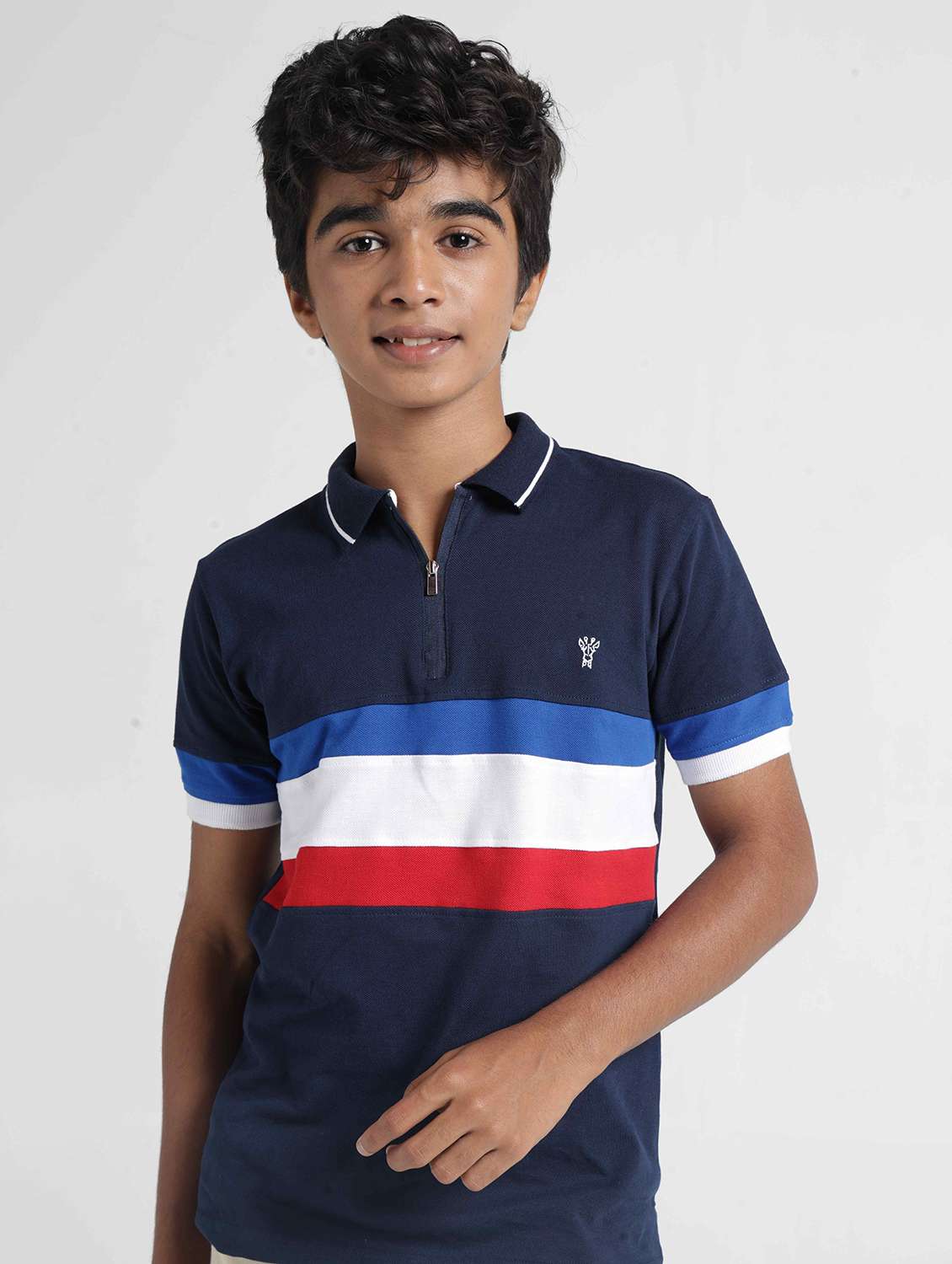 boys striped short sleeves polo t-shirt