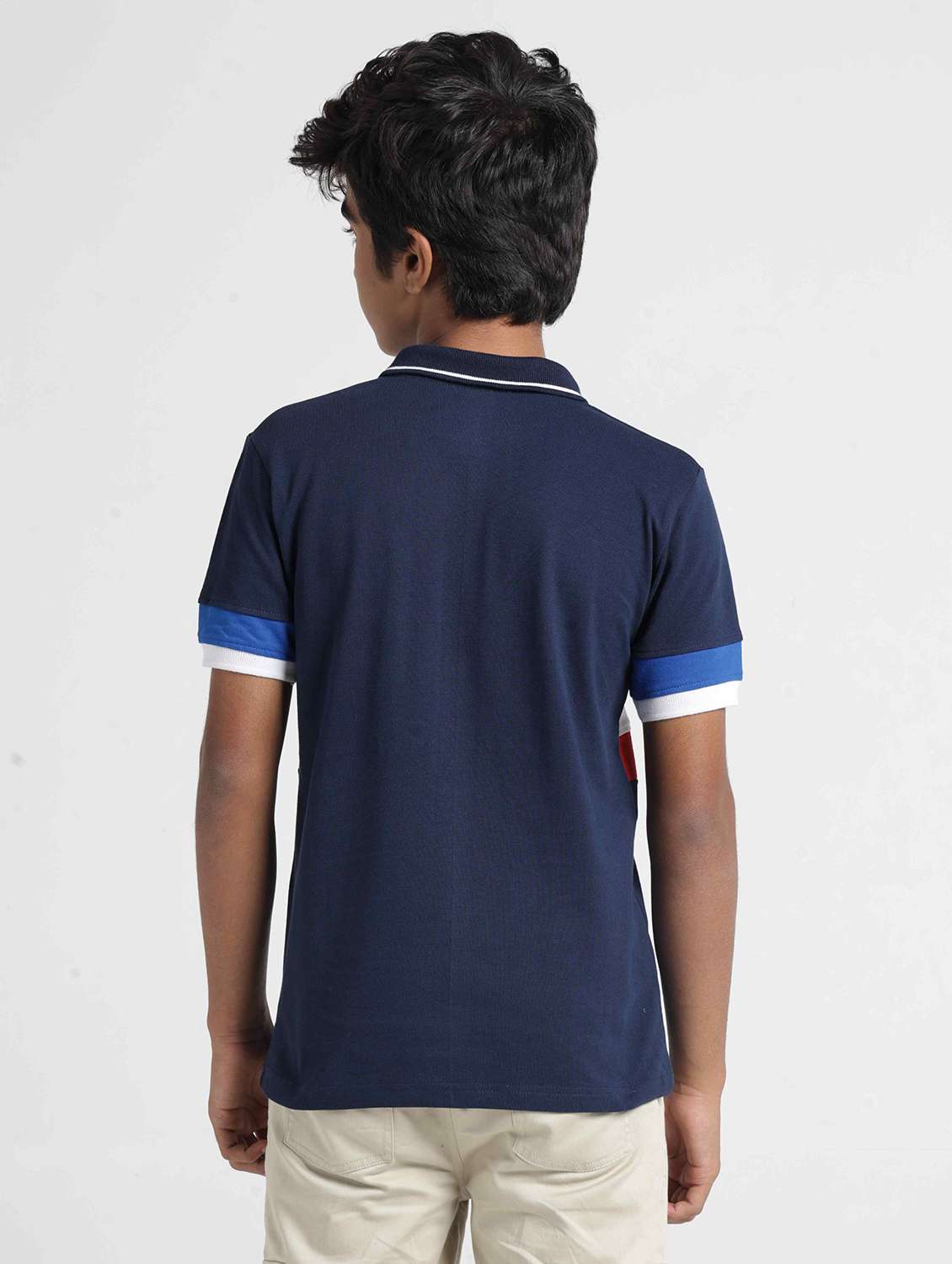 Boys Striped Short Sleeves Polo T-shirt - 22727226 -  Standard Image - 3