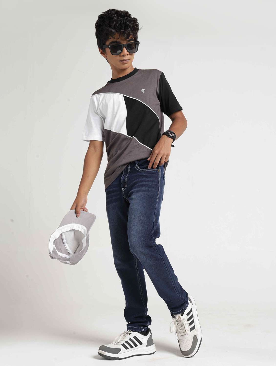 Boys Washed Mid Rise Slim Fit Jeans - 22727251 -  Standard Image - 5