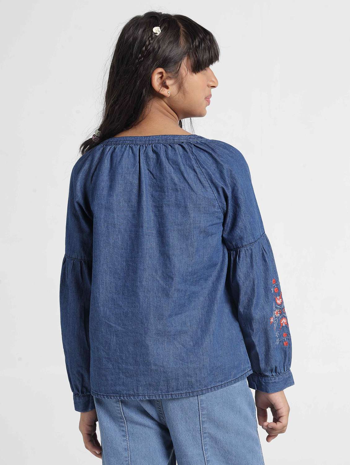 Girls Embroidered Long Sleeves Regular Fit Top - 22727304 -  Standard Image - 3