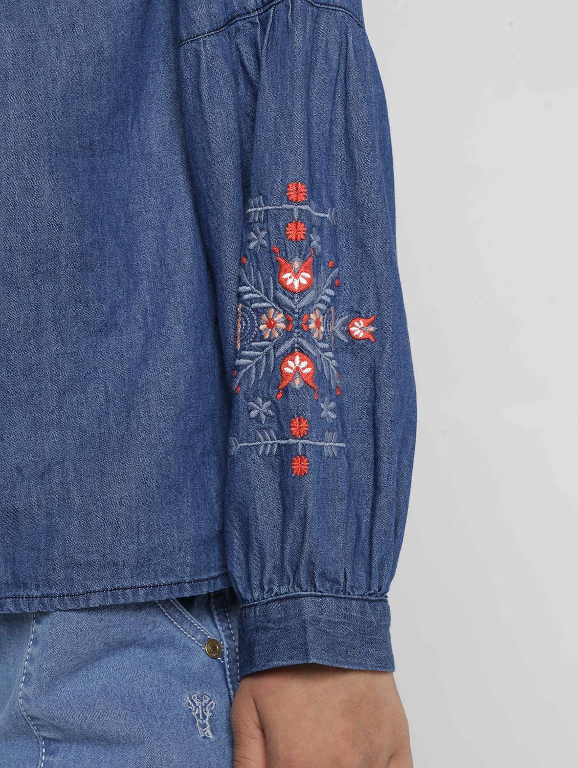 Girls Embroidered Long Sleeves Regular Fit Top - 22727304 -  Standard Image - 5