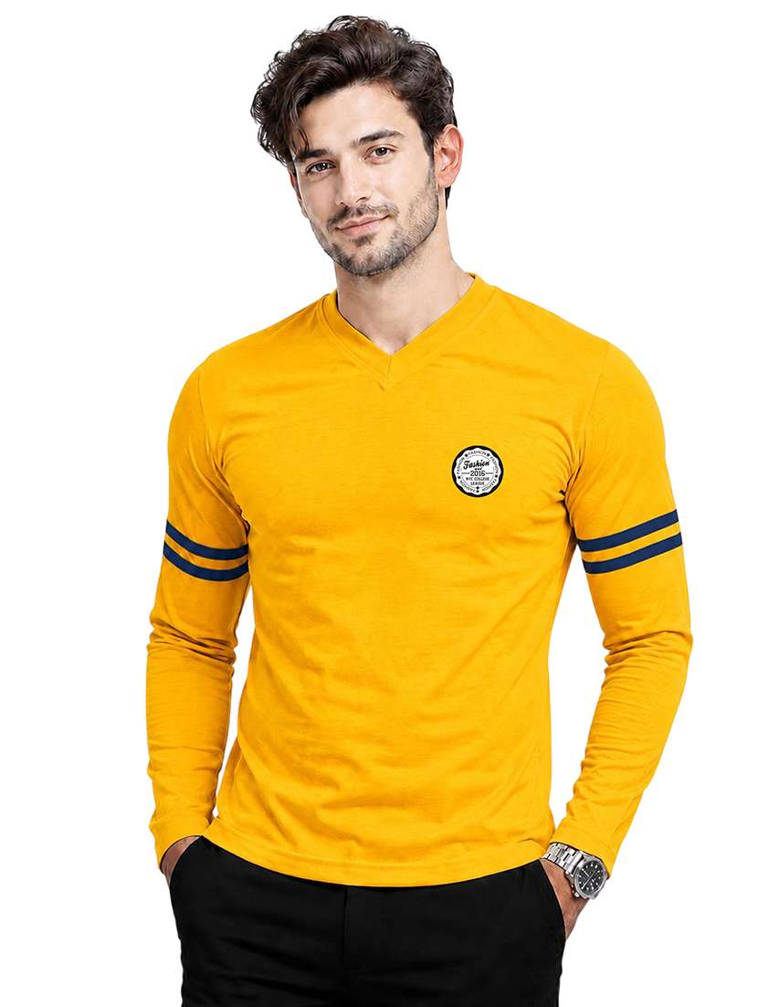 men striped long sleeve slim fit t-shirt