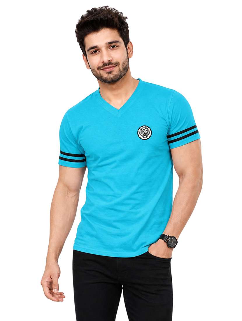 men striped short sleeve slim fit t-shirt