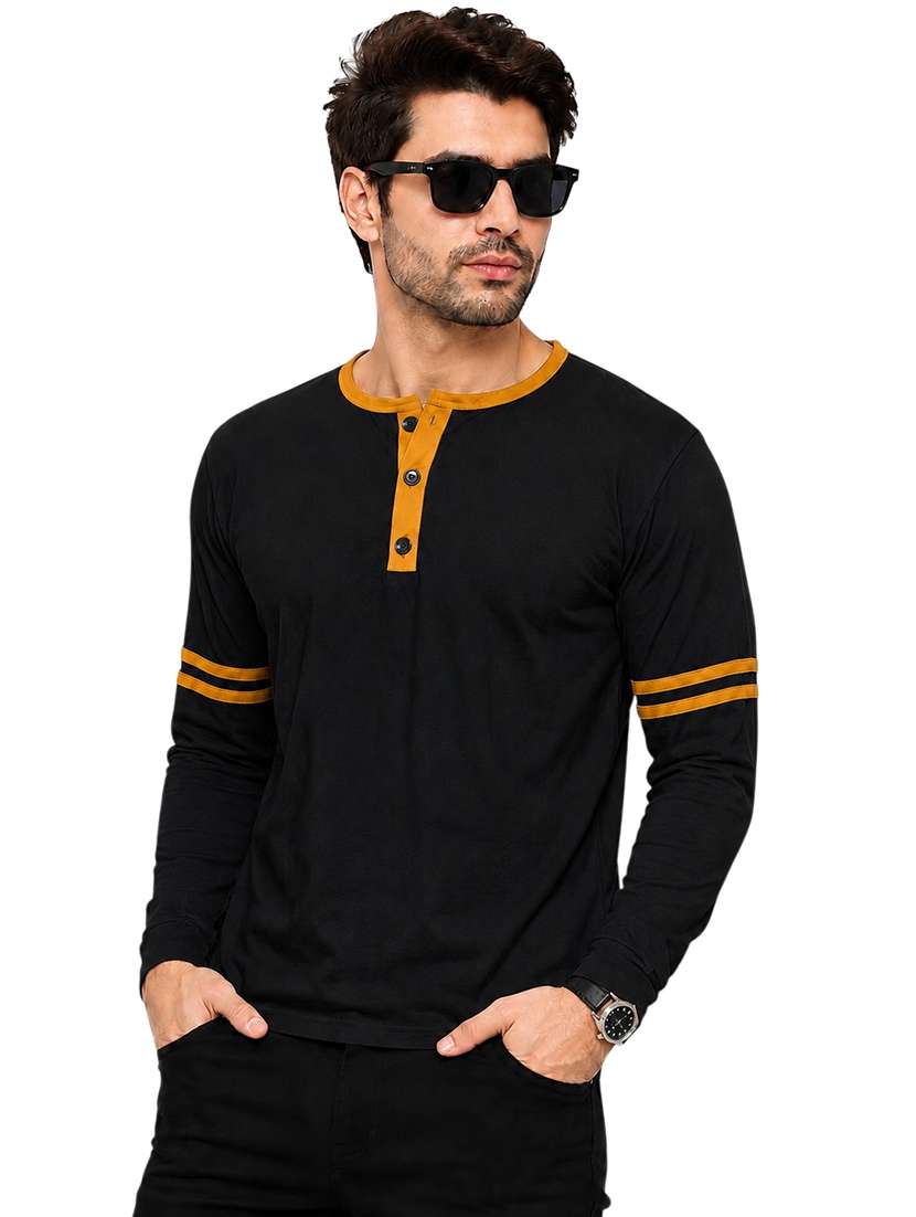 men striped long sleeve regular fit t-shirt