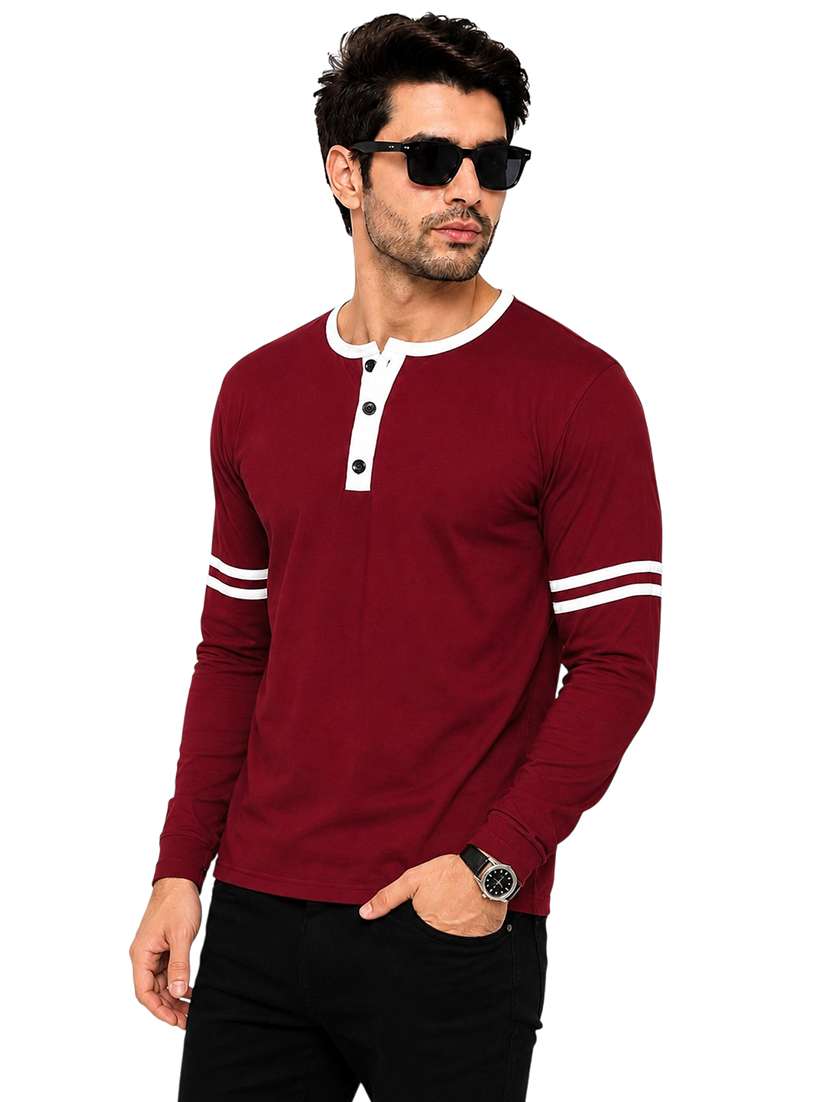 men striped long sleeve regular fit t-shirt