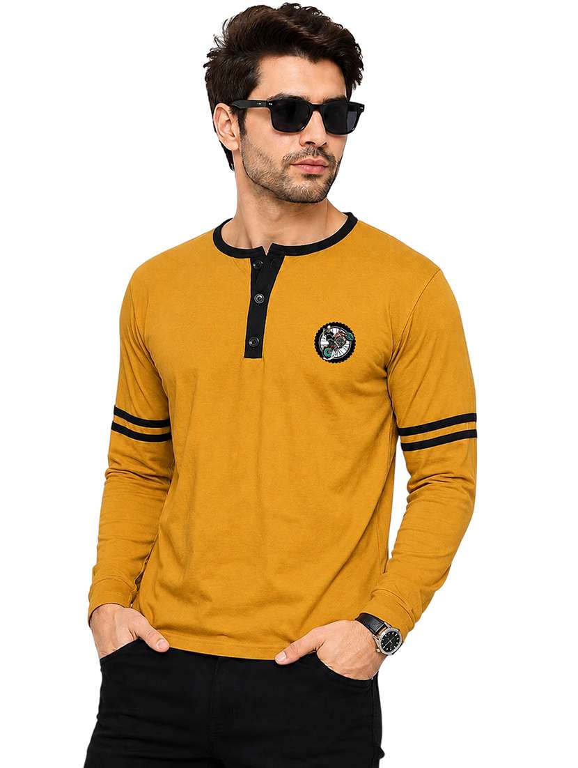 men striped long sleeve regular fit t-shirt