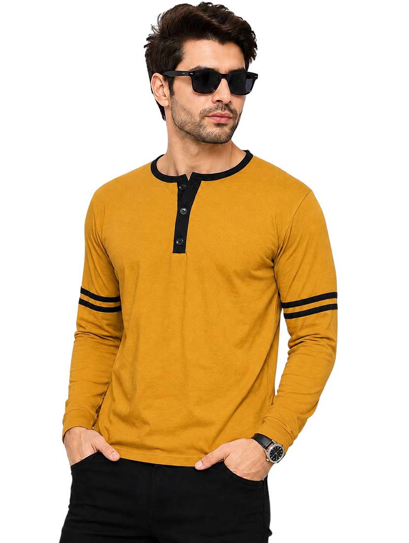 men striped long sleeve regular fit t-shirt