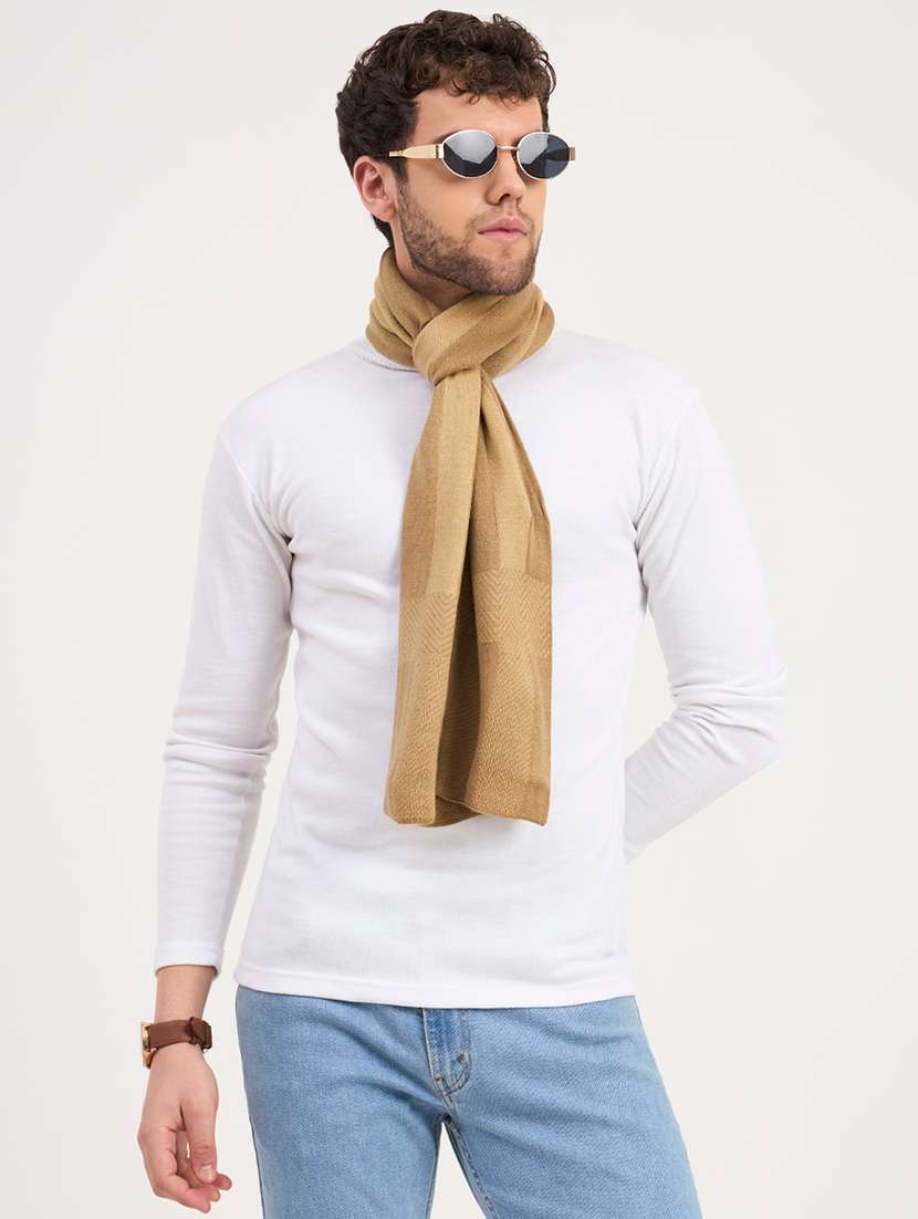 Men Striped Winterwear Muffler - 22728187 -  Standard Image - 3