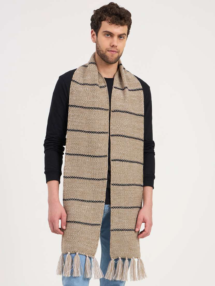 men striped winterwear muffler