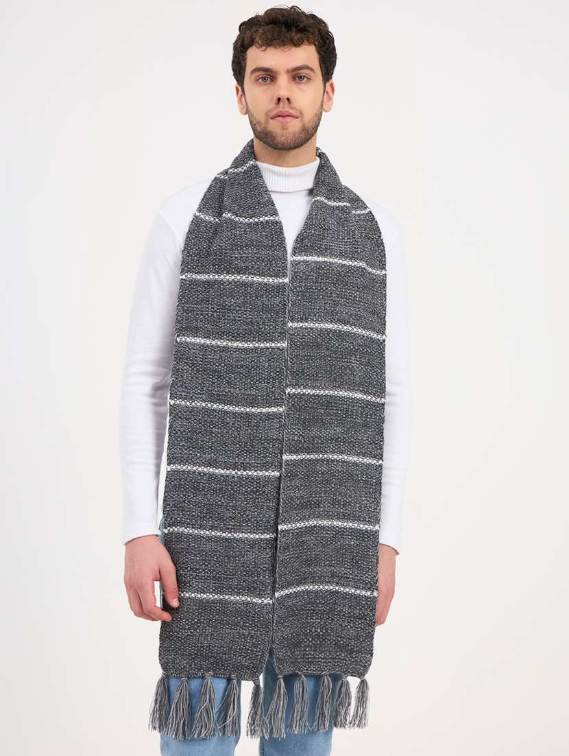 men striped winterwear muffler