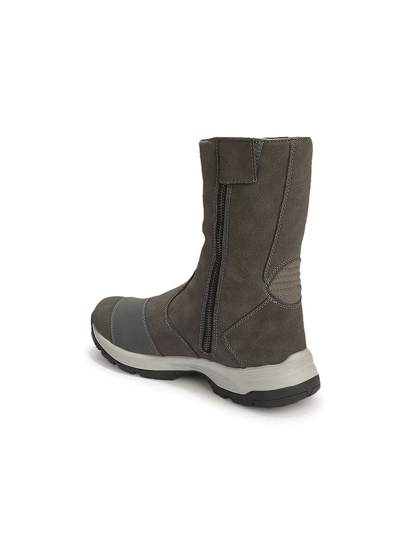 Men Grey Slip On Calf Boots Boot - 22728728 -  Standard Image - 3