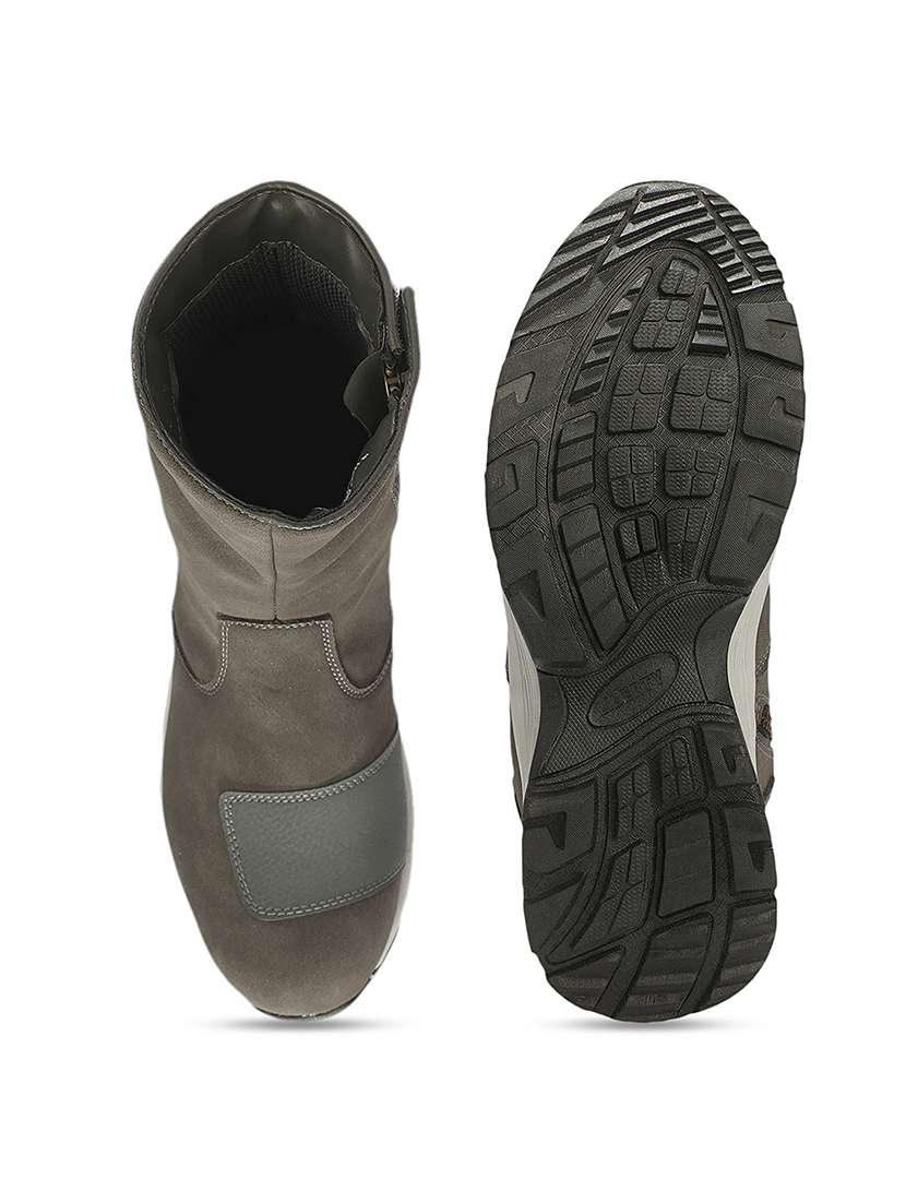 Men Grey Slip On Calf Boots Boot - 22728728 -  Standard Image - 5