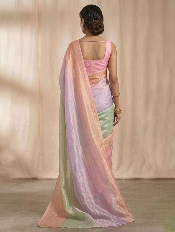 Women Printed Casual Wear Saree With Blouse - 22729472 -  Standard Image - 3
