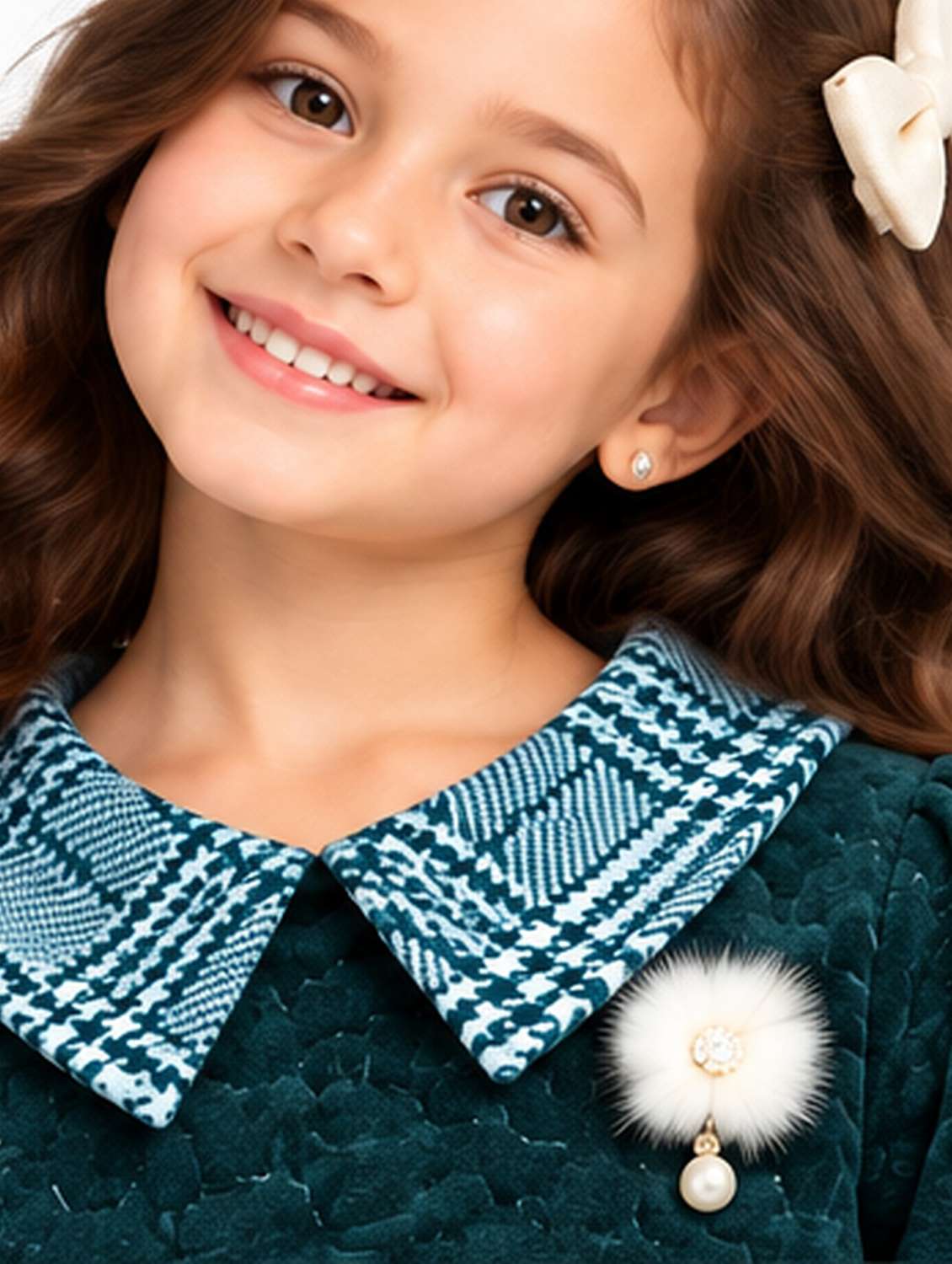 Girls Self Design Long Sleeves Fit And Flare Frock - 22729981 -  Standard Image - 5
