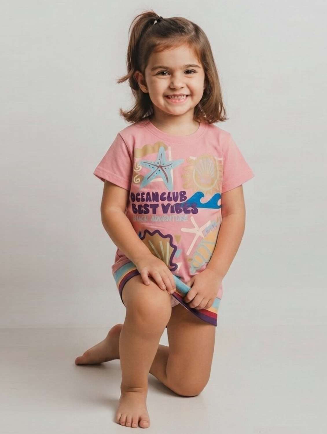 Girls Printed Short Sleeves Regular Fit Tee - 22730021 -  Standard Image - 3