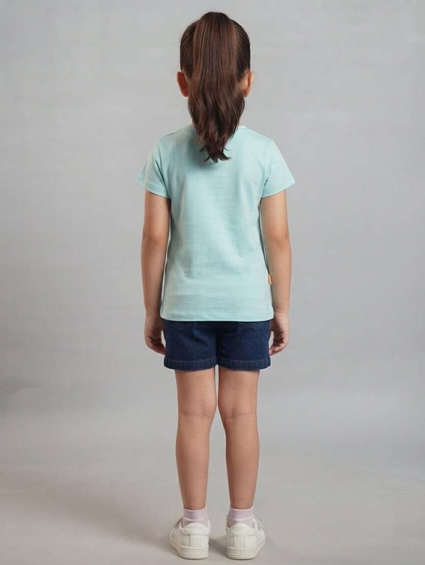 Girls Printed Short Sleeves Regular Fit Tee - 22730048 -  Standard Image - 3