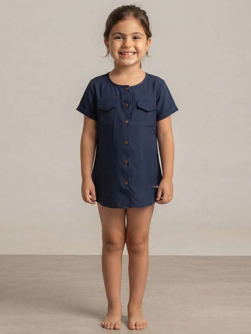 girls solid short sleeves regular top