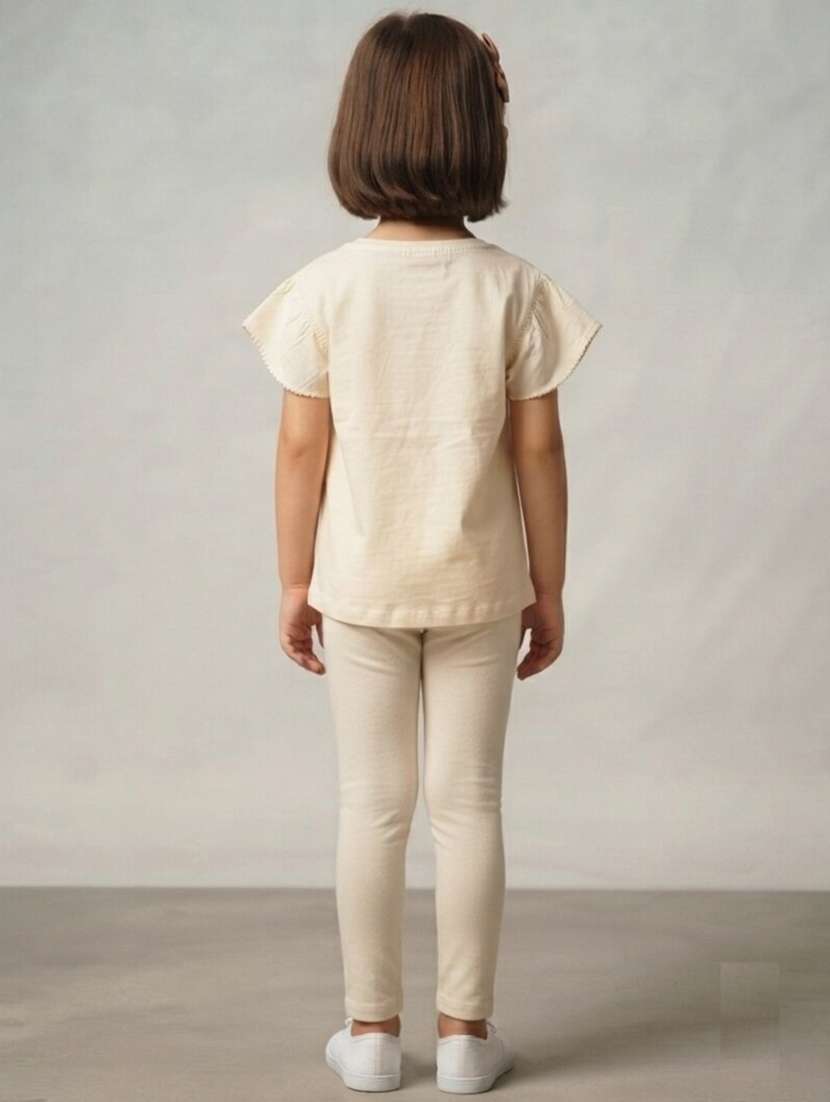 Girls Solid Short Sleeves Regular Fit Top - 22730083 -  Standard Image - 3