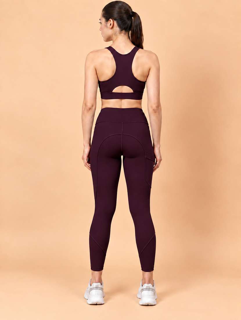 Women Solid Sleeveless Activewear Set - 22730085 -  Standard Image - 3