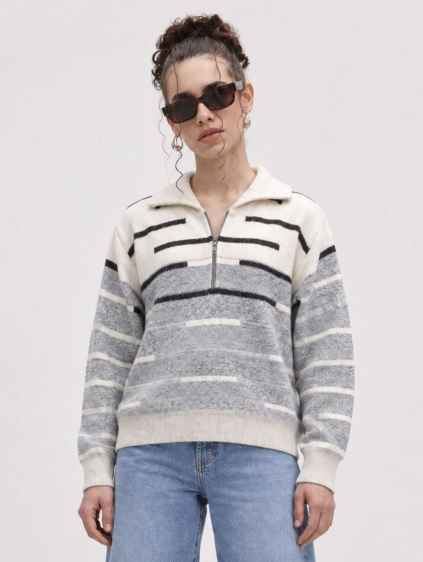 women printed long sleeves regular pullover