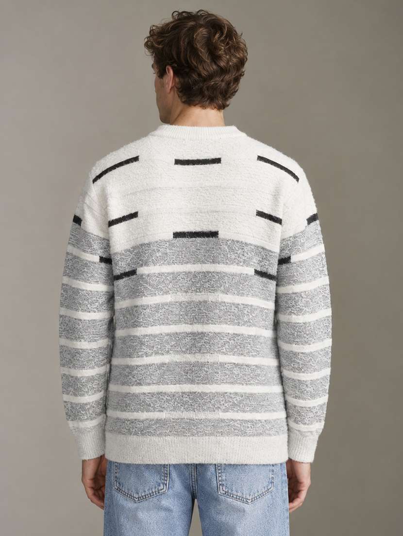 Men Striped Long Sleeve Regular Fit Pullover - 22730728 -  Standard Image - 3