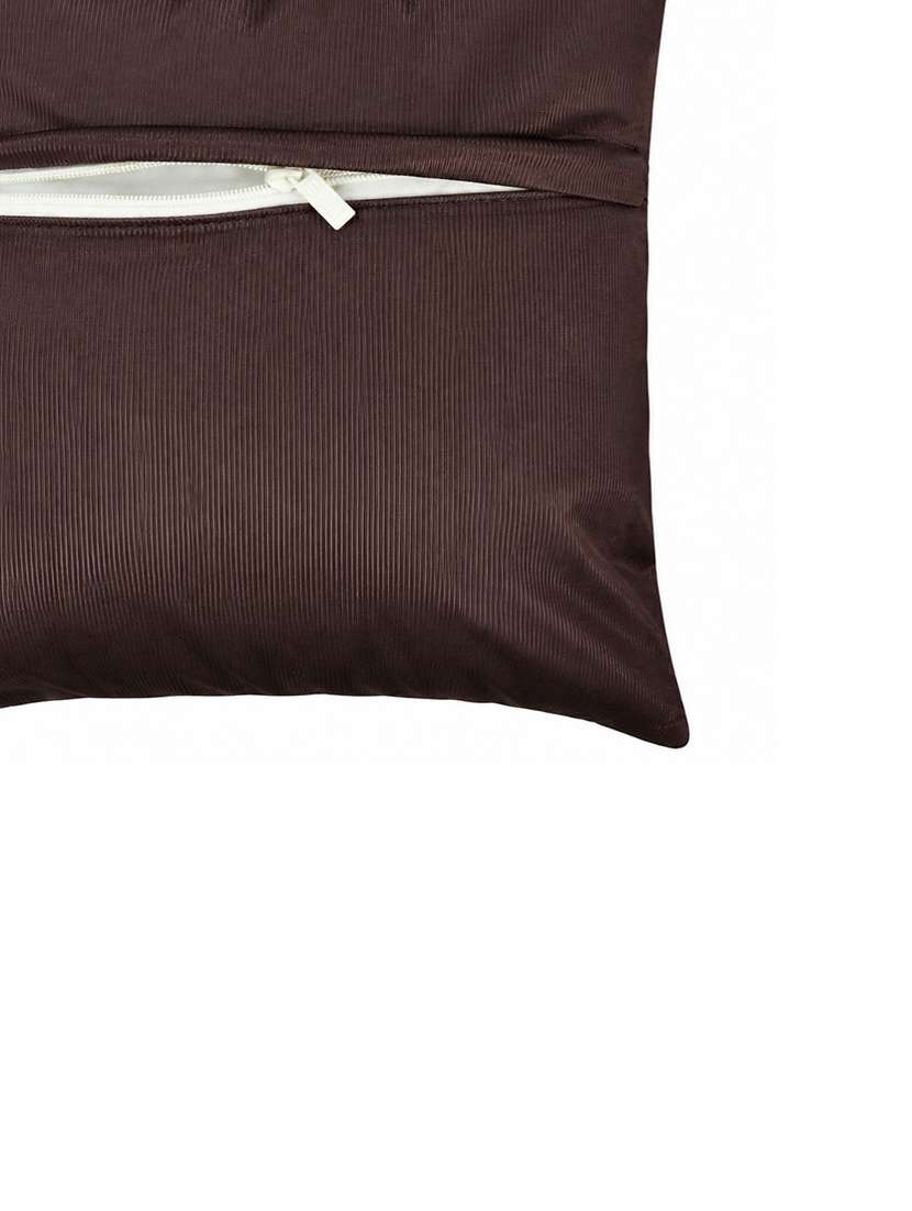 Brown & White Geometric Trellis Pattern Decorative Pillow Cover - 22730901 -  Standard Image - 5