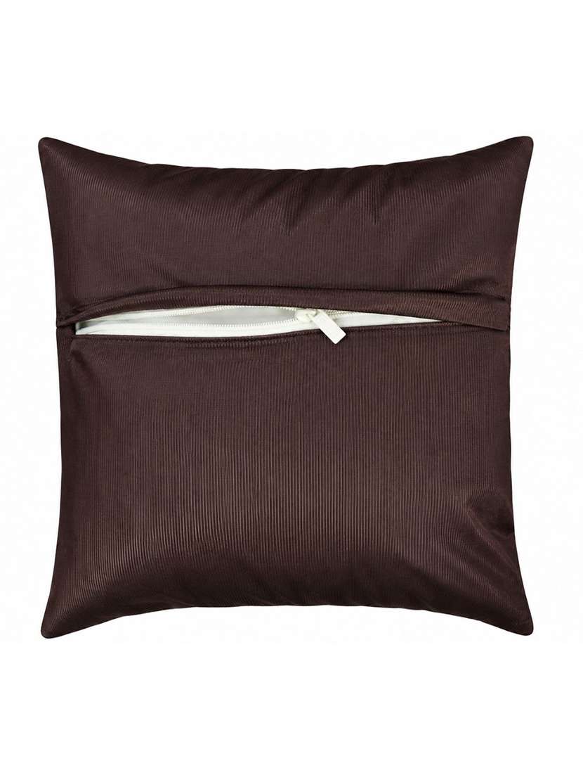Set Of 2 Brown & White Geometric Trellis Pattern Decorative Pillow Cover - 22730902 -  Standard Image - 3