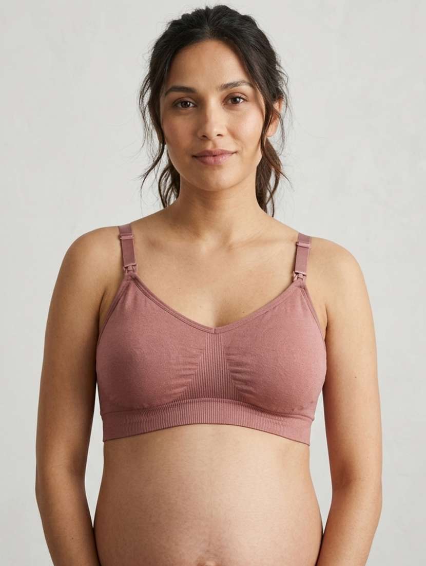 women solid full coverage maternity bra