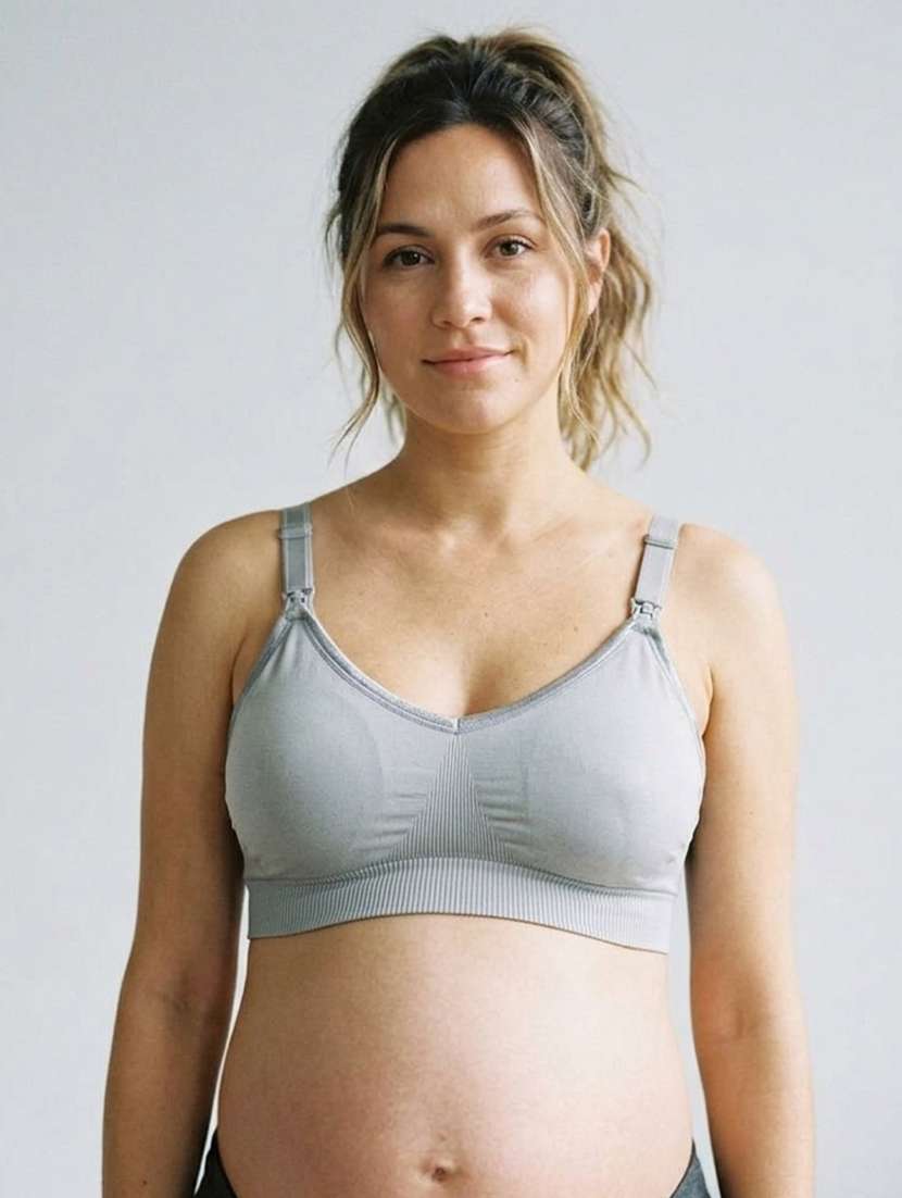 women solid full coverage maternity bra